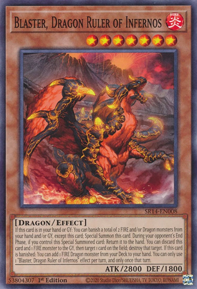 Blaster, Dragon Ruler of Infernos [SR14-EN008] Common | North Game Den