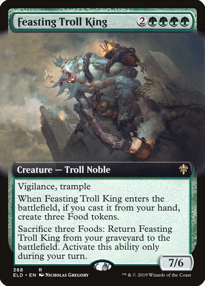 Feasting Troll King (Extended Art) [Throne of Eldraine] | North Game Den