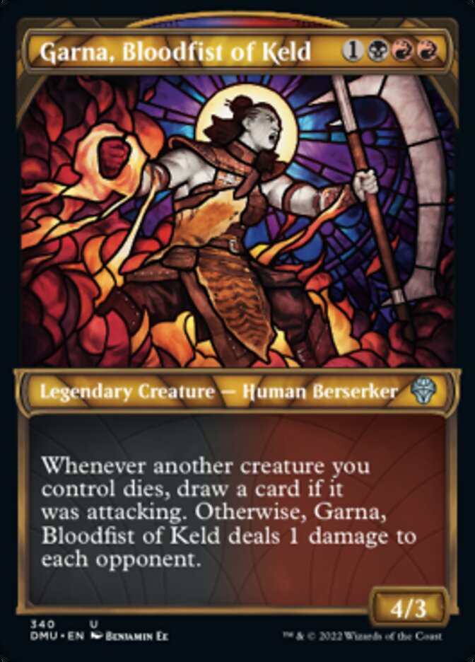 Garna, Bloodfist of Keld (Showcase Textured) [Dominaria United] | North Game Den