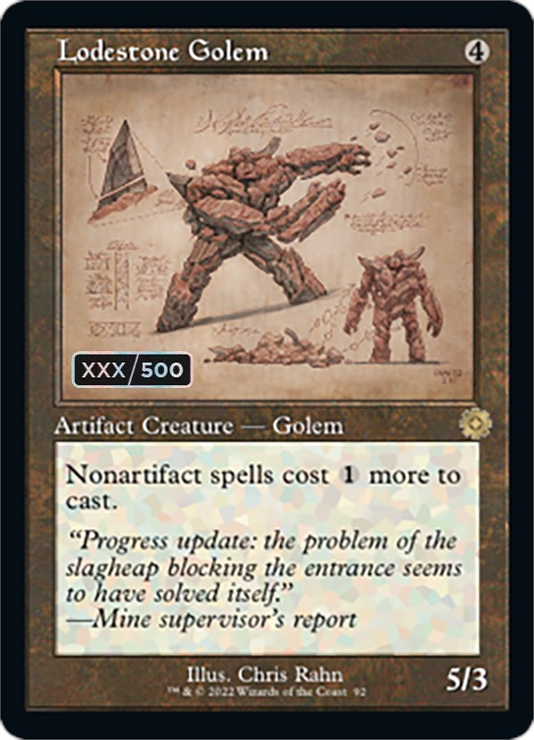 Lodestone Golem (Retro Schematic) (Serial Numbered) [The Brothers' War Retro Artifacts] | North Game Den