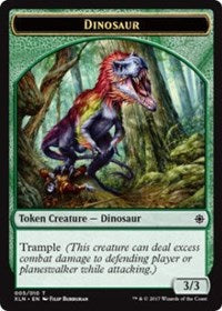 Dinosaur // Treasure (009) Double-sided Token [Ixalan Tokens] | North Game Den