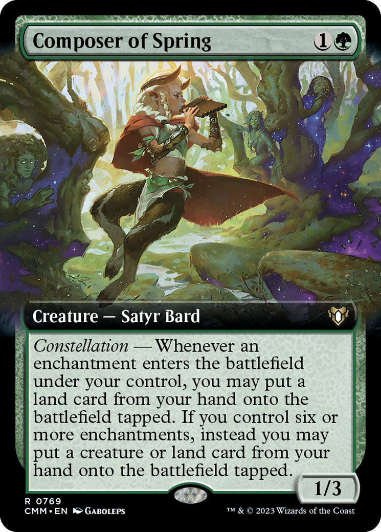 Composer of Spring (Extended Art) [Commander Masters] | North Game Den