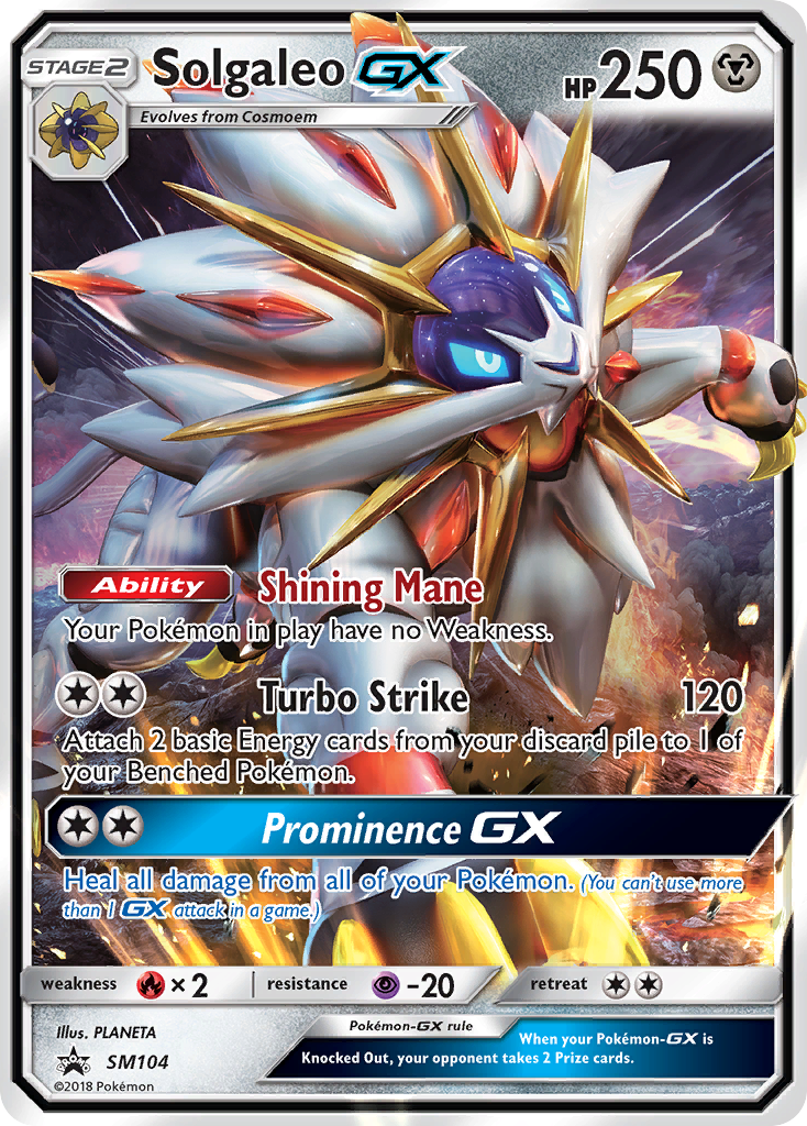 Solgaleo GX (SM104) [Sun & Moon: Black Star Promos] | North Game Den