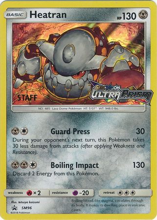 Heatran (SM96) (Staff Prerelease Promo) [Sun & Moon: Black Star Promos] | North Game Den