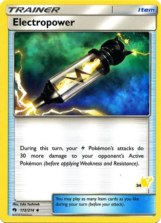 Electropower (172/214) (Pikachu Stamp #34) [Battle Academy 2020] | North Game Den