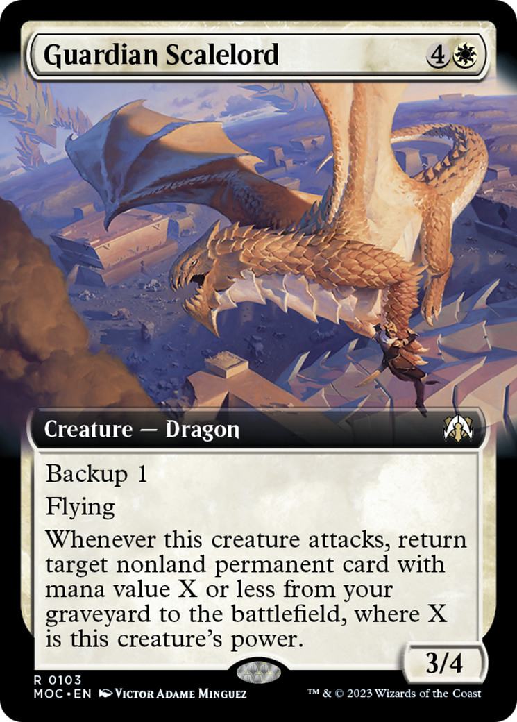 Guardian Scalelord (Extended Art) [March of the Machine Commander] | North Game Den