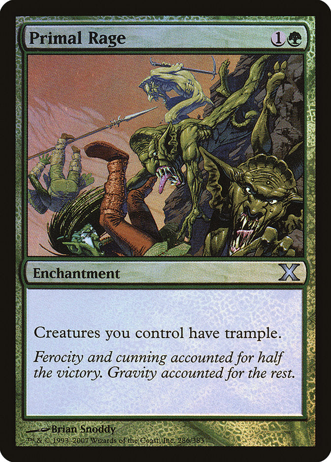 Primal Rage (Premium Foil) [Tenth Edition] | North Game Den