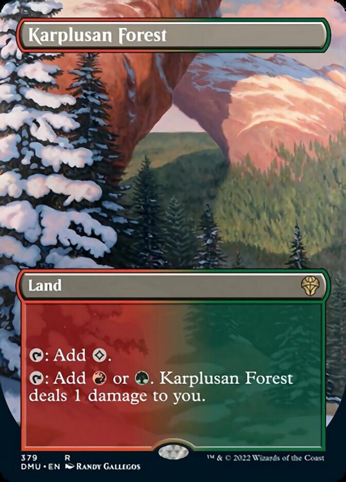 Karplusan Forest (Borderless Alternate Art) [Dominaria United] | North Game Den