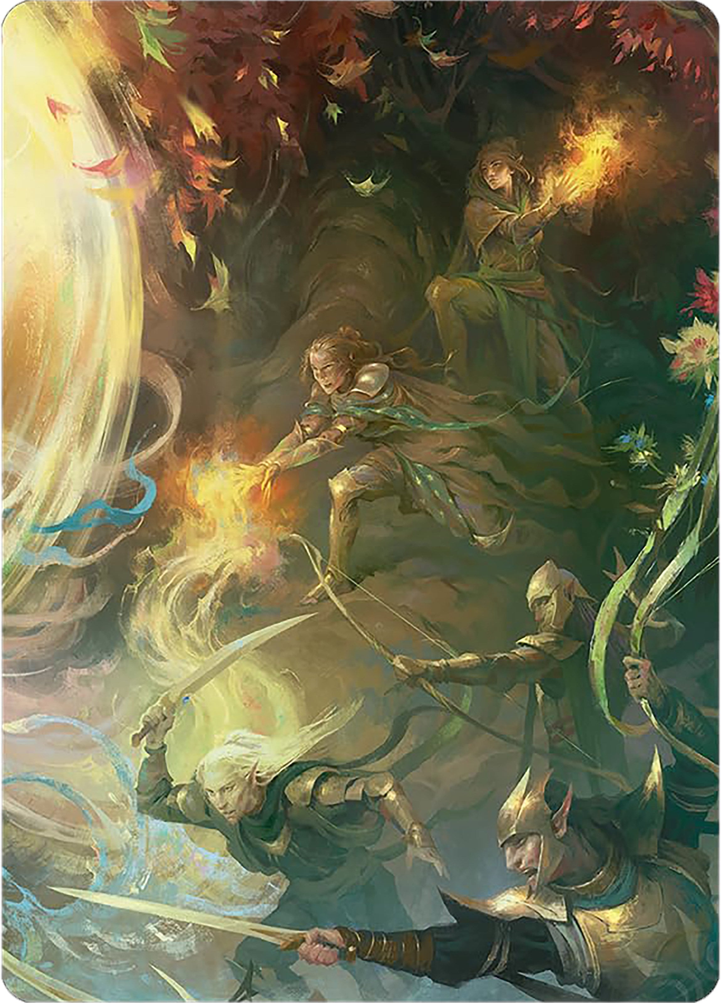 Rally the Galadhrim Art Card [The Lord of the Rings: Tales of Middle-earth Art Series] | North Game Den
