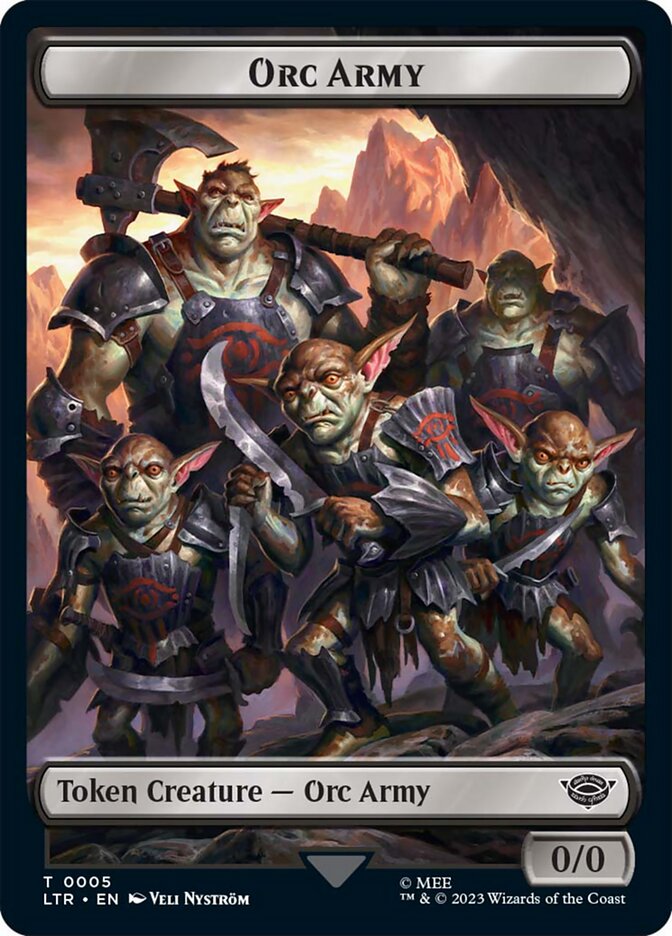 Orc Army Token (05) [The Lord of the Rings: Tales of Middle-Earth Tokens] | North Game Den