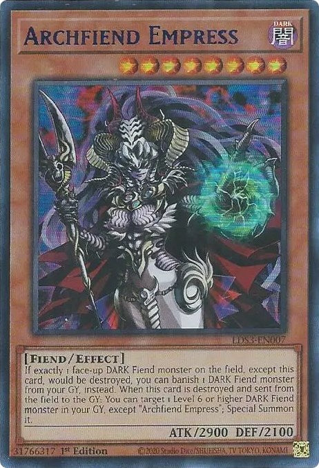 Archfiend Empress (Blue) [LDS3-EN007] Ultra Rare | North Game Den