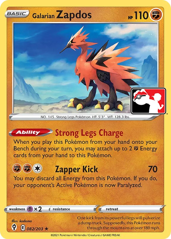 Galarian Zapdos (082/203) [Prize Pack Series One] | North Game Den