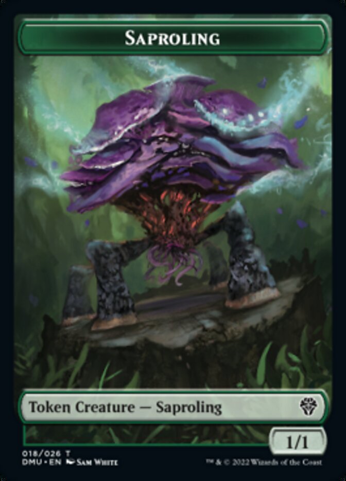 Saproling // Elemental Double-sided Token [Dominaria United Tokens] | North Game Den