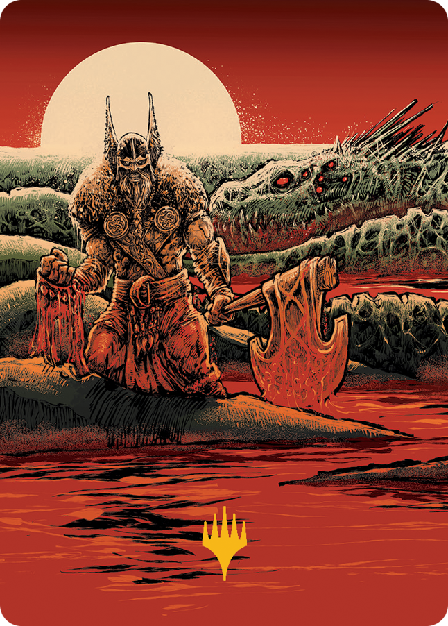 Fynn, the Fangbearer Art Card (Gold-Stamped Signature) [March of the Machine Art Series] | North Game Den