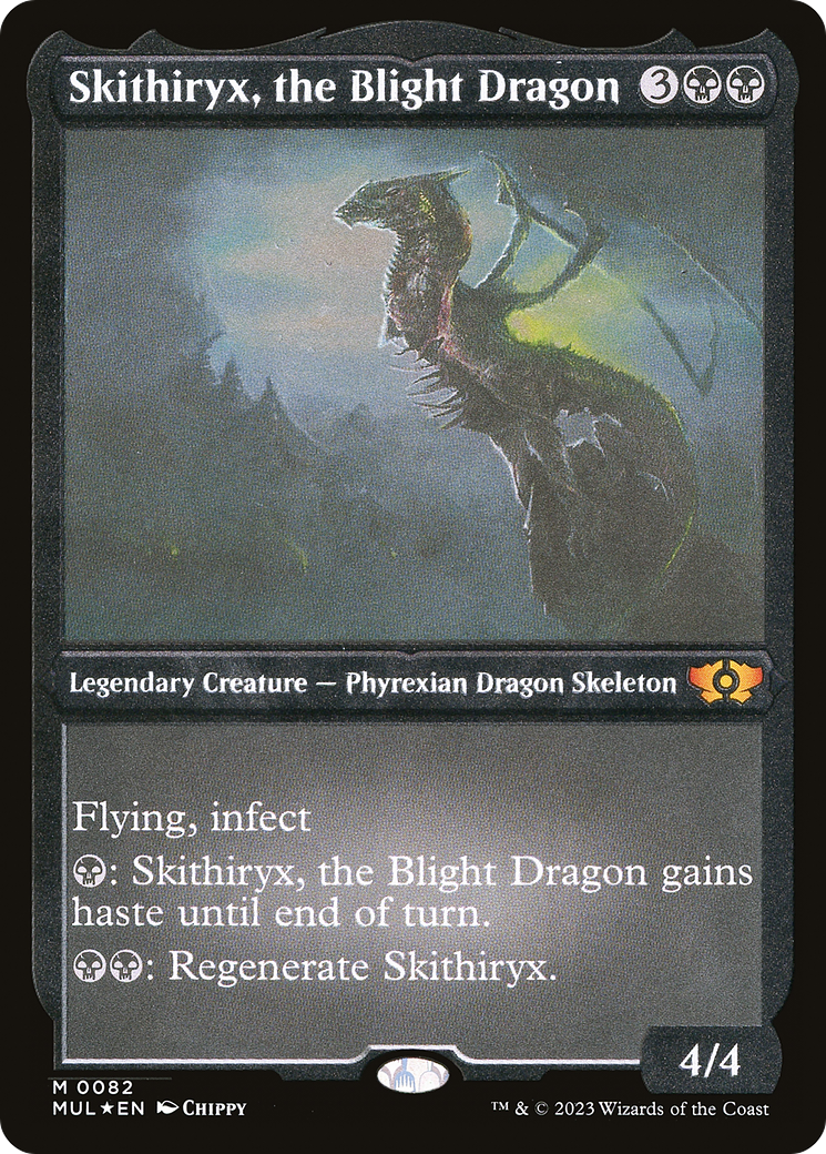 Skithiryx, the Blight Dragon (Foil Etched) [Multiverse Legends] | North Game Den