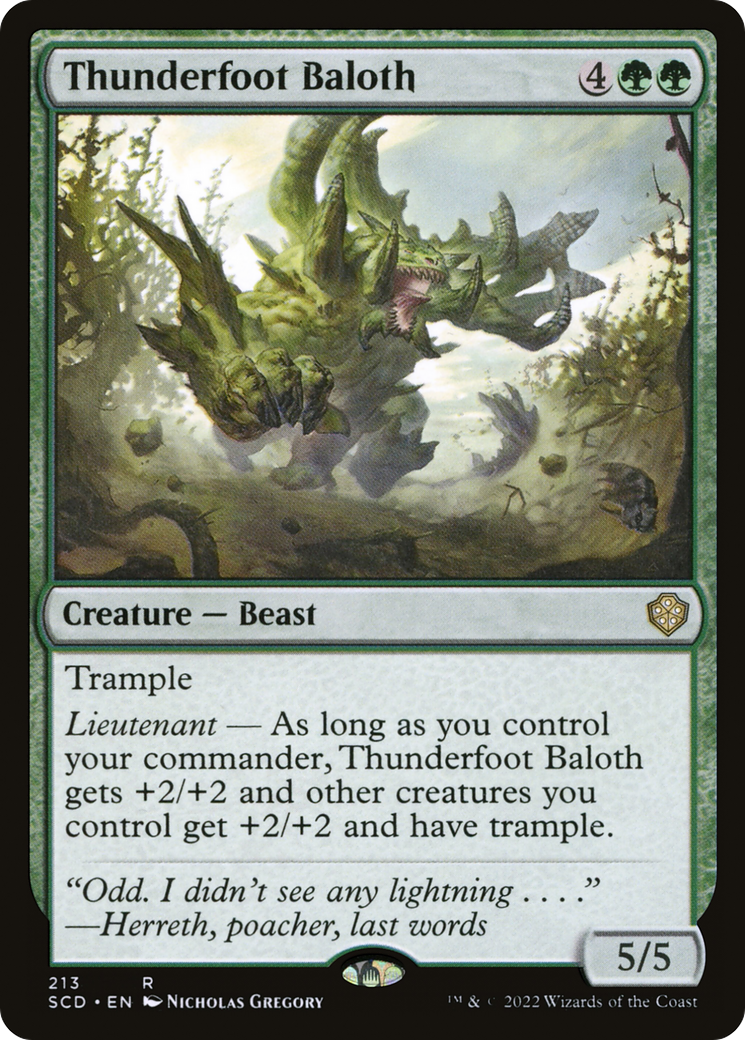 Thunderfoot Baloth [Starter Commander Decks] | North Game Den