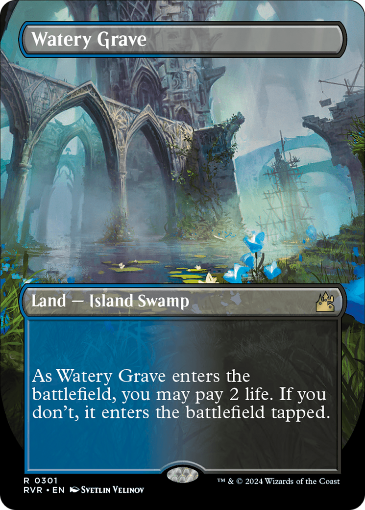 Watery Grave (Borderless) [Ravnica Remastered] | North Game Den