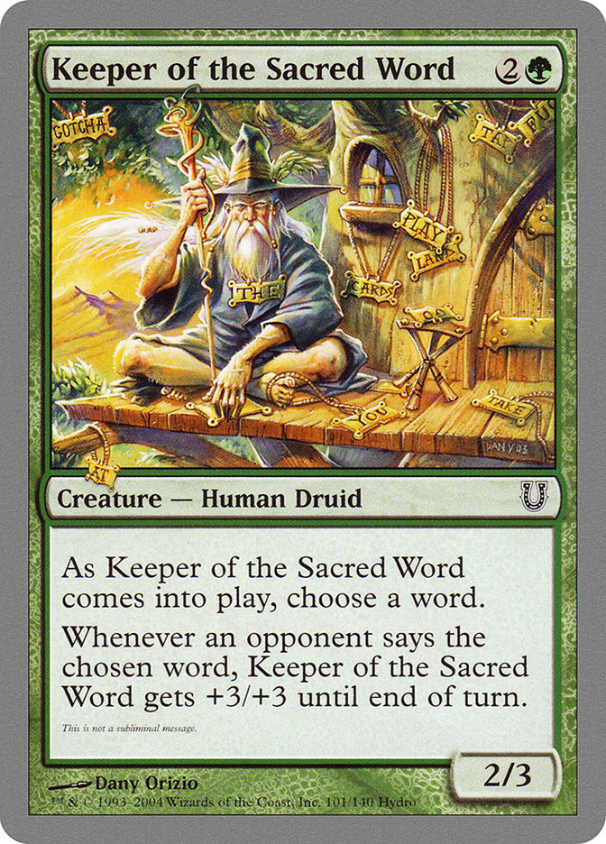 Keeper of the Sacred Word [Unhinged] | North Game Den