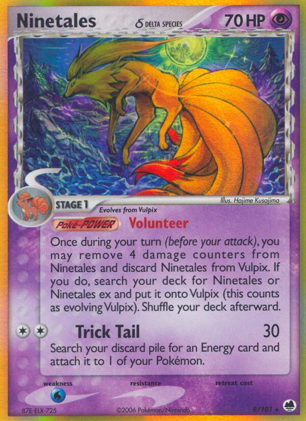 Ninetales (8/101) (Delta Species) [EX: Dragon Frontiers] | North Game Den