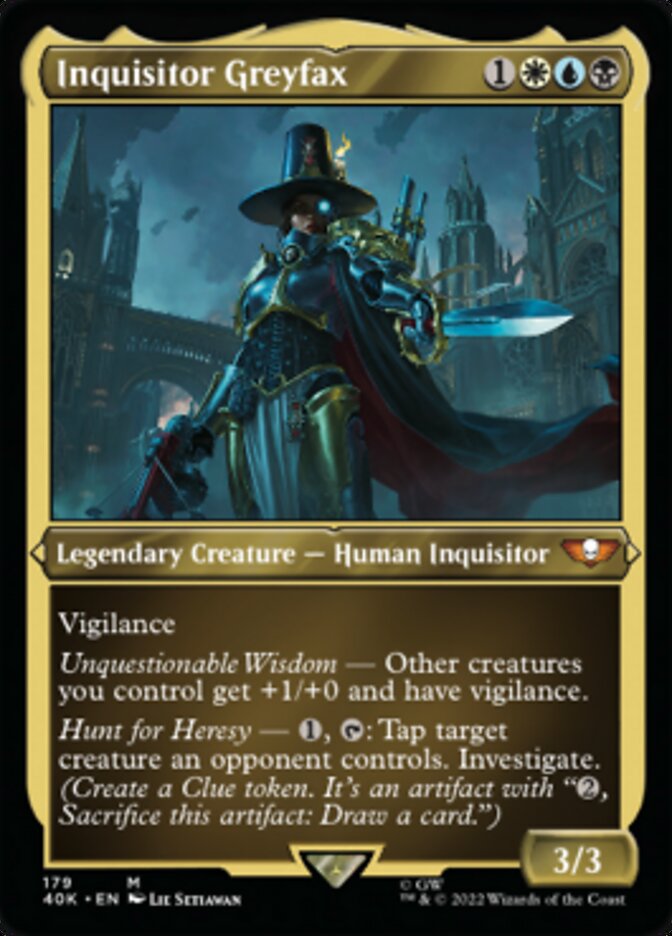 Inquisitor Greyfax (Display Commander) (Surge Foil) [Universes Beyond: Warhammer 40,000] | North Game Den