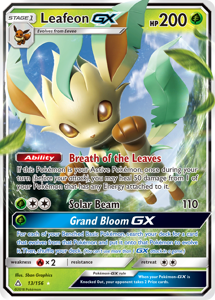 Leafeon GX (13/156) [Sun & Moon: Ultra Prism] | North Game Den