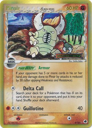 Pinsir (9/101) (Delta Species) (Stamped) [EX: Dragon Frontiers] | North Game Den