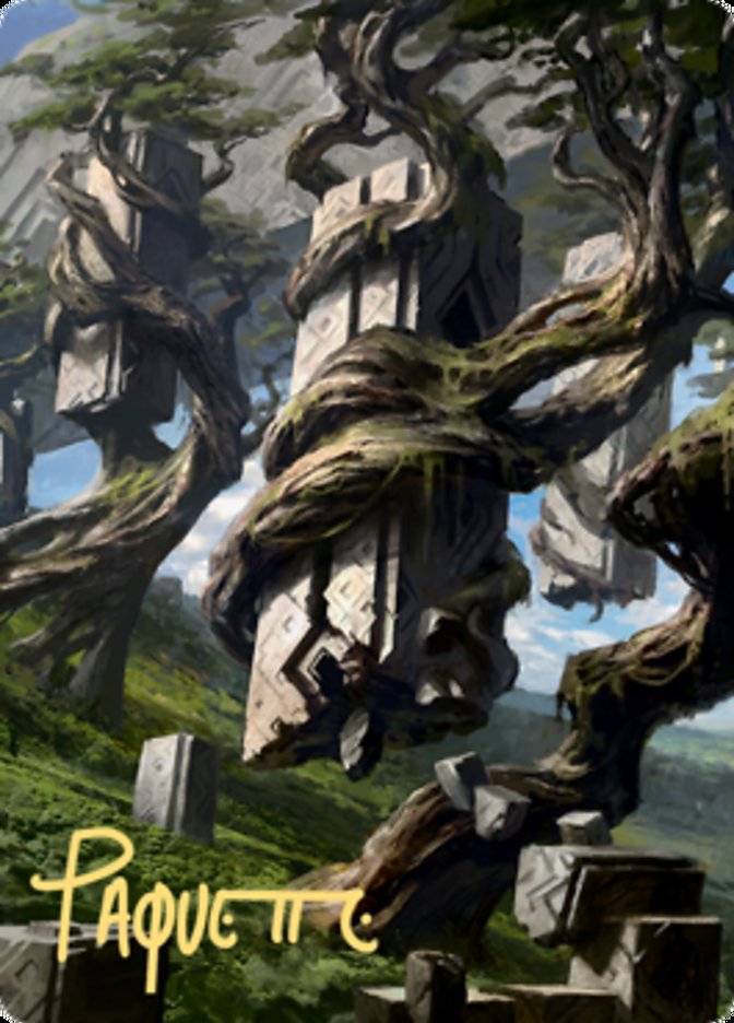 Forest 2 Art Card (Gold-Stamped Signature) [Zendikar Rising Art Series] | North Game Den