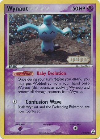 Wynaut (71/92) (Stamped) [EX: Legend Maker] | North Game Den