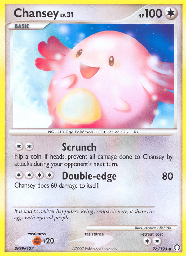 Chansey (76/123) [Diamond & Pearl: Mysterious Treasures] | North Game Den