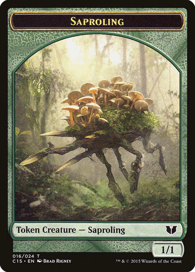 Saproling // Spider Double-Sided Token [Commander 2015 Tokens] | North Game Den