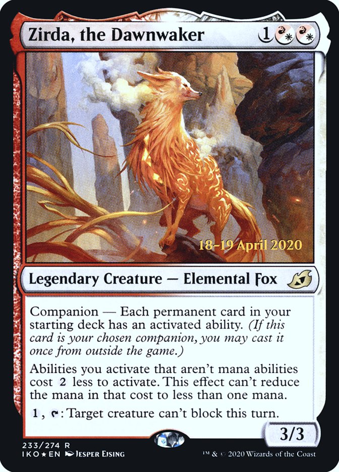 Zirda, the Dawnwaker  [Ikoria: Lair of Behemoths Prerelease Promos] | North Game Den