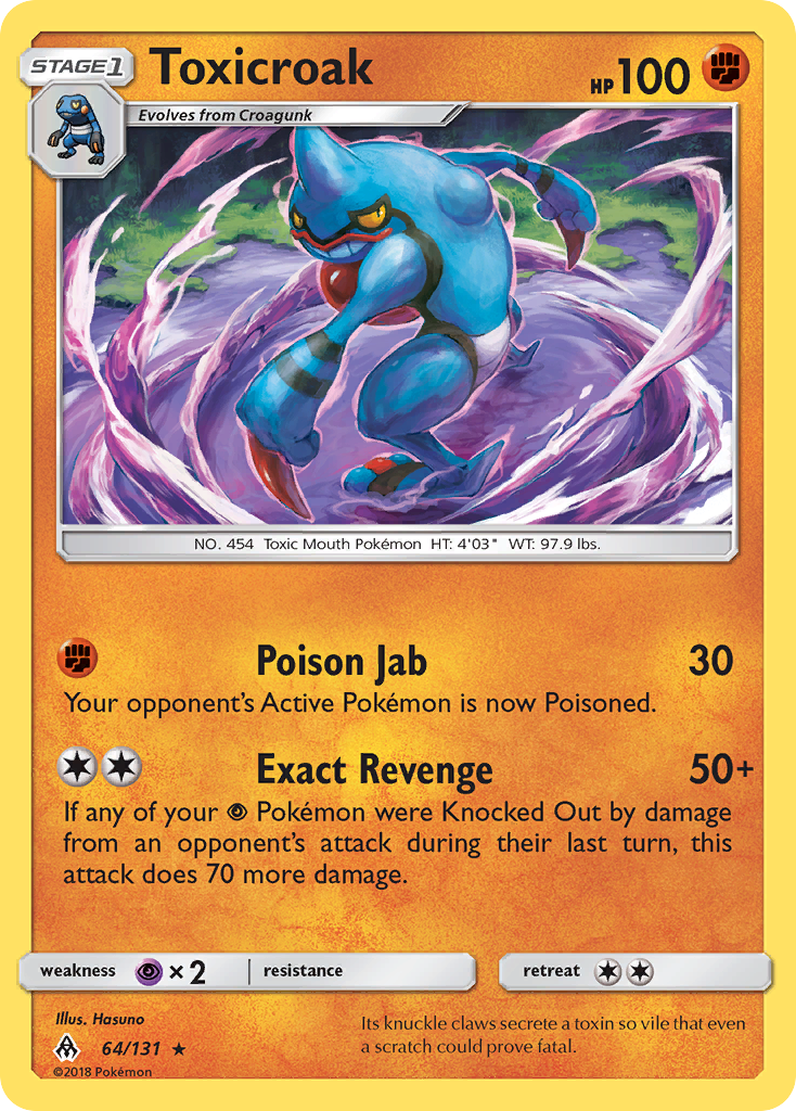 Toxicroak (64/131) [Sun & Moon: Forbidden Light] | North Game Den