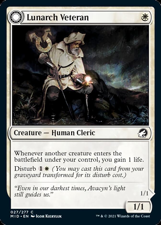 Lunarch Veteran // Luminous Phantom [Innistrad: Midnight Hunt] | North Game Den