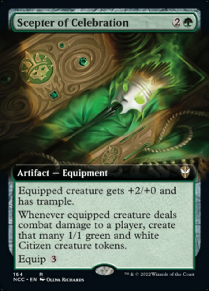 Scepter of Celebration (Extended Art) [Streets of New Capenna Commander] | North Game Den