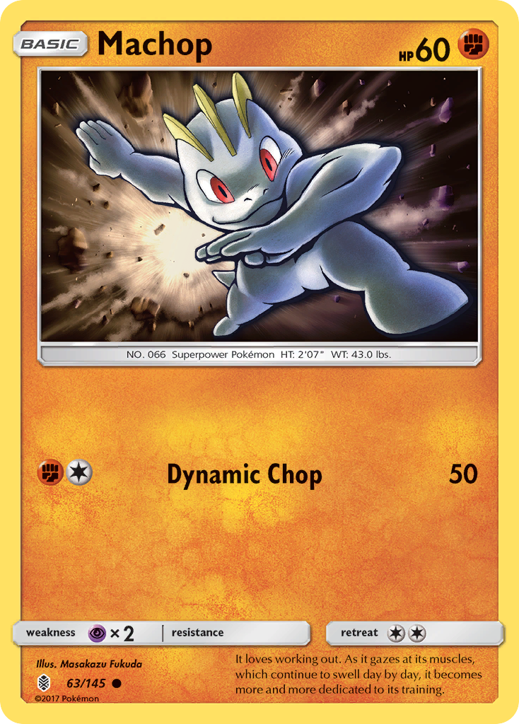 Machop (63/145) [Sun & Moon: Guardians Rising] | North Game Den