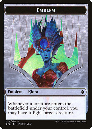 Emblem - Kiora, Master of the Depths [Battle for Zendikar Tokens] | North Game Den