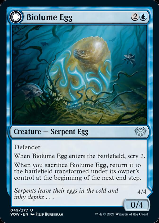 Biolume Egg // Biolume Serpent [Innistrad: Crimson Vow] | North Game Den