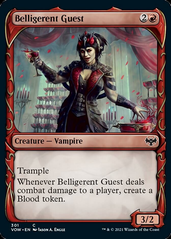 Belligerent Guest (Showcase Fang Frame) [Innistrad: Crimson Vow] | North Game Den