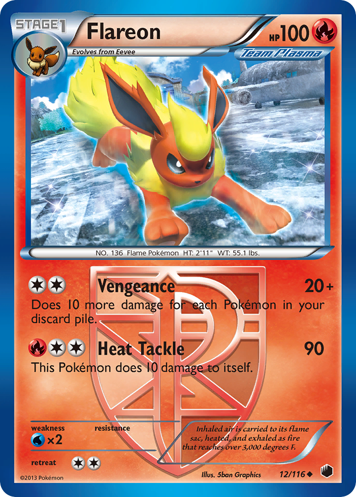 Flareon (12/116) [Black & White: Plasma Freeze] | North Game Den