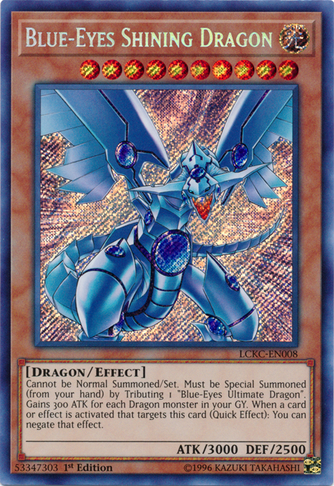 Blue-Eyes Shining Dragon [LCKC-EN008] Secret Rare | North Game Den