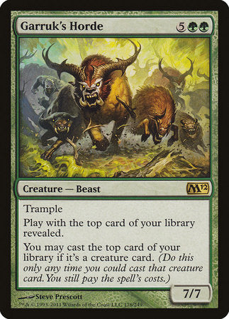 Garruk's Horde [Magic 2012] | North Game Den