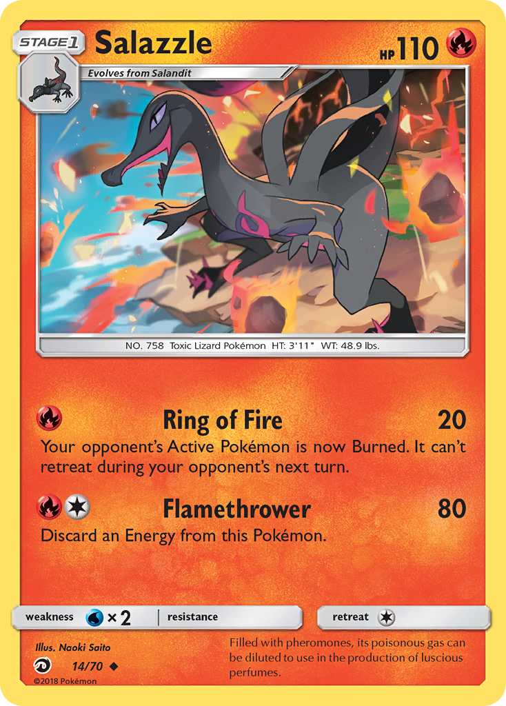 Salazzle (14/70) [Sun & Moon: Dragon Majesty] | North Game Den
