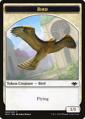 Bird (003) // Serra the Benevolent Emblem Double-sided Token [Modern Horizons Tokens] | North Game Den