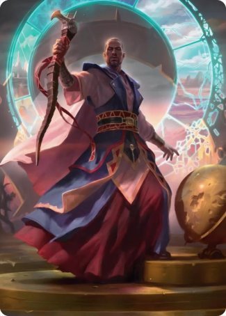 Teferi, Who Slows the Sunset Art Card [Innistrad: Midnight Hunt Art Series] | North Game Den