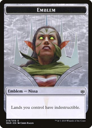 Emblem - Nissa, Who Shakes the World [War of the Spark Tokens] | North Game Den
