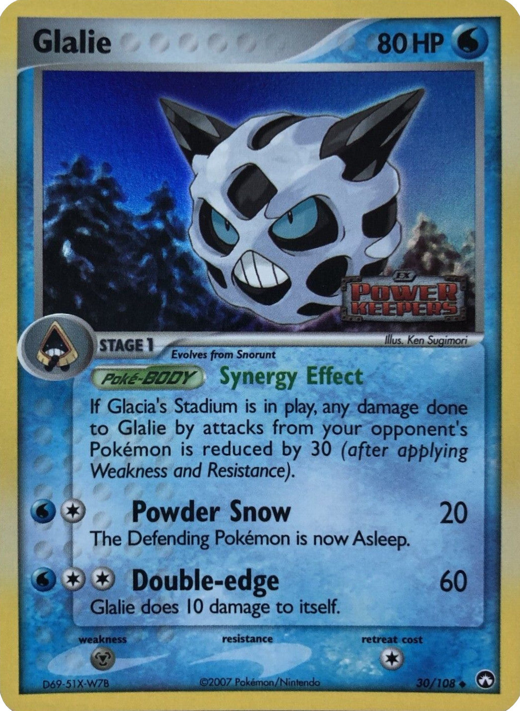 Glalie (30/108) (Stamped) [EX: Power Keepers] | North Game Den