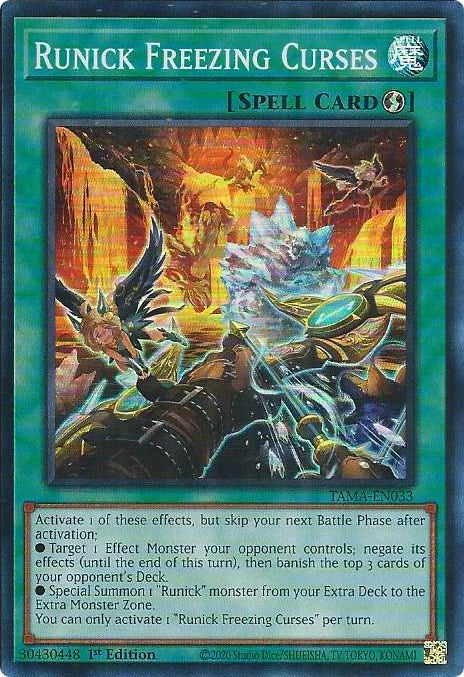 Runick Freezing Curses [TAMA-EN033] Super Rare | North Game Den