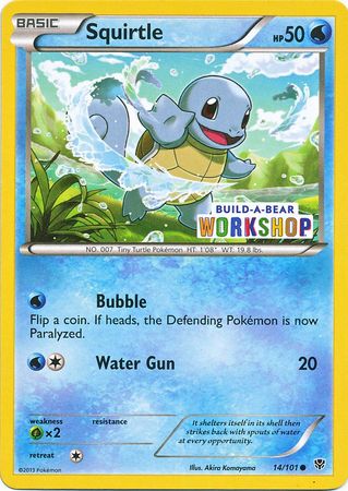 Squirtle (14/101) (Build A Bear Workshop Exclusive) [Black & White: Plasma Blast] | North Game Den