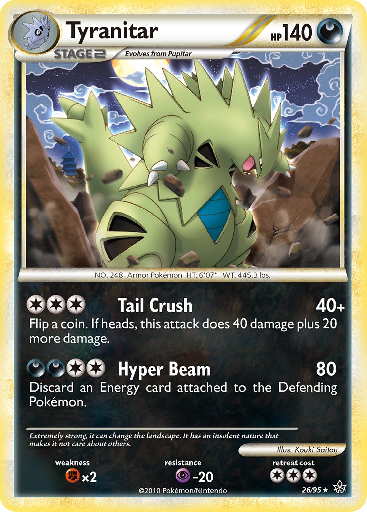 Tyranitar (26/95) (Theme Deck Exclusive) [HeartGold & SoulSilver: Unleashed] | North Game Den