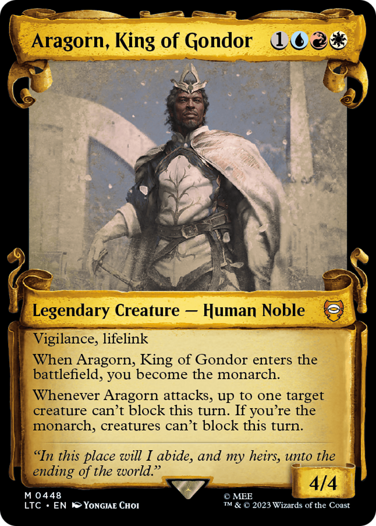 Aragorn, King of Gondor [The Lord of the Rings: Tales of Middle-Earth Commander Showcase Scrolls] | North Game Den